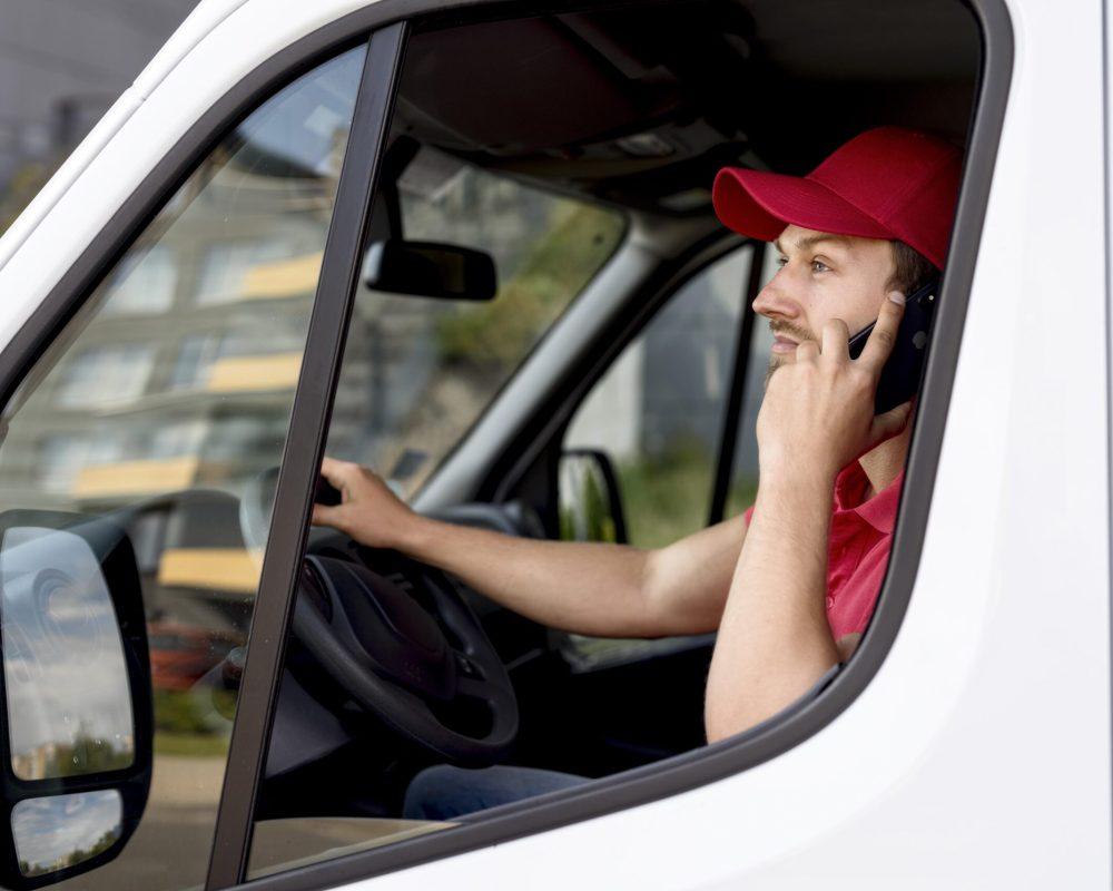 delivery-man-talking-phone